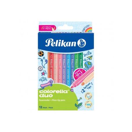 PELIKAN Colorella Duo 12 db-os filctoll készlet 2 féle hegyvastagsággal