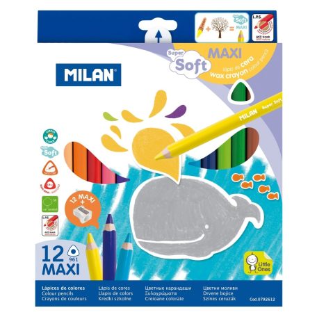 MILAN 961 Maxi Super Soft 12 db-os színes ceruza készlet 
