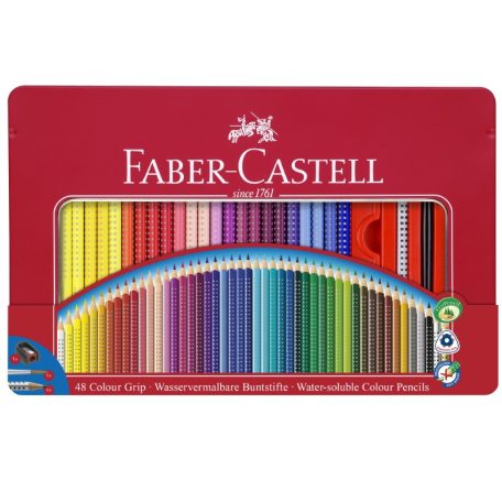 FABER-CASTELL GRIP 2001 48 db-os színes ceruza készlet fémdobozban 