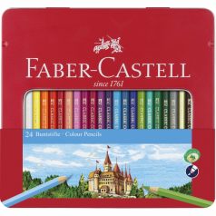   FABER-CASTELL 24 db-os színes ceruza készlet ablakos fémdobozban 