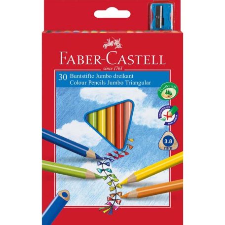 FABER-CASTELL 30 db-os jumbo színes ceruza készlet 