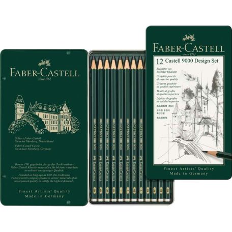 FABER-CASTEL Castell 9000 Design Set 2 12 db-os grafitceruza készlet 5B-5H