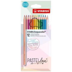   STABILO Aquacolor Pastellove 12 db-os akvarell színes ceruza készlet