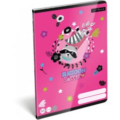 LIZZY CARD Lollipop Raccoon 21-32 vonalas füzet A/5 