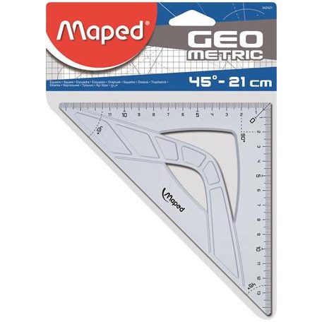 MAPED Geometric 45 fokos műanyag vonalzó 21 cm 