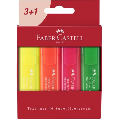 FABER-CASTELL szövegkiemelő készlet 4 db neon színek 