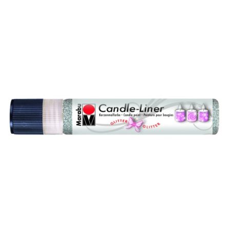 MARABU Candle-liner csillámos ezüst gyertyadíszítő toll 25 ml - 582