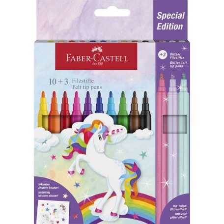 FABER-CASTELL 10+3 db-os kastélyos filctoll készlet 