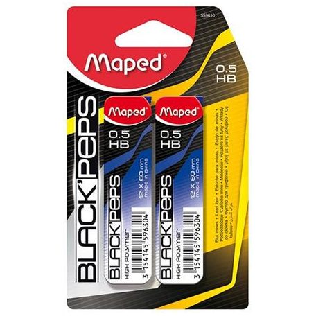 MAPED Black Peps 0,5 HB grafitbél - 2x12 szál 