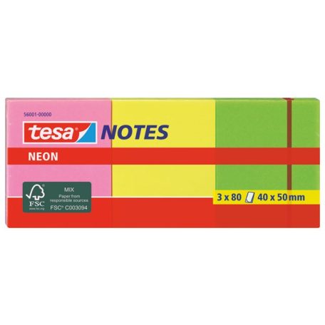 TESA Notes Neon irodai jelölőcímke