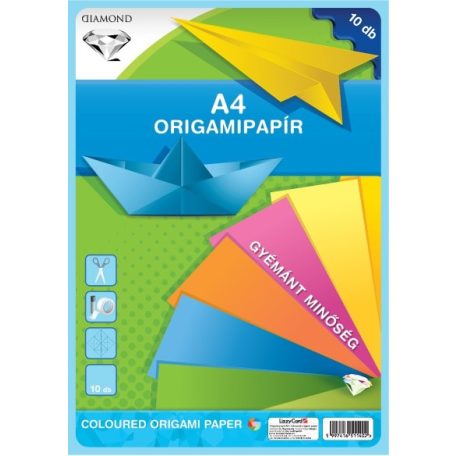 LIZZYCARD Origami hajtogató lapok A/4 - 10 db 