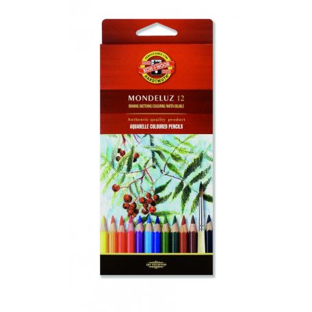 KOH-I-NOOR 3716 Mondeluz 12 db-os színes aquarell ceruza készlet