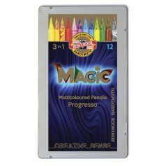   KOH-I-NOOR 8772 Progresso Magic 12 db-os színes, famentes varázsceruza készlet