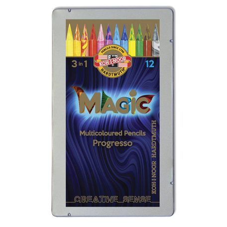 KOH-I-NOOR 8772 Progresso Magic 12 db-os színes, famentes varázsceruza készlet