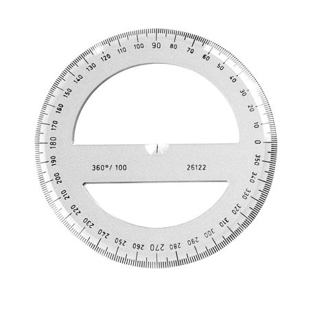 KOH-I-NOOR átlátszó szögmérő 360 fokos