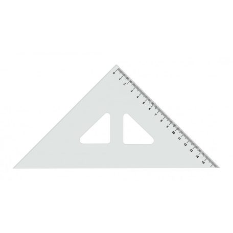 KOH-I-NOOR átlátszó háromszög vonalzó / 45 fokos