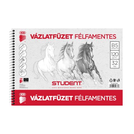 ICO STUDENT B/5 félfamentes vázlatfüzet 