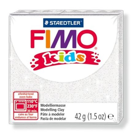 STAEDTLER FIMO Kids fehér glitteres égethető gyurma - 052 - 42 g 