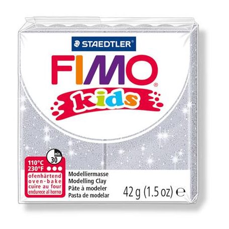 STAEDTLER FIMO Kids ezüst glitteres égethető gyurma - 812 - 42 g 