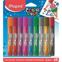 MAPED Color Peps 9 színű csillámos ragasztó készlet 