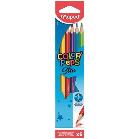 MAPED Color ' Peps Star 6 db-os színes ceruza készlet 