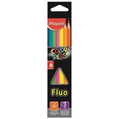   MAPED Color Peps Fluo 6 db-os színes ceruza készlet neon színekben 