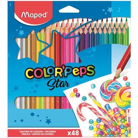 MAPED Color Peps 48 db-os háromszögletű színes ceruza készlet 