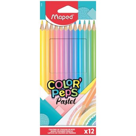 MAPED Color Peps Pastel 12 db-os színes ceruza készlet 
