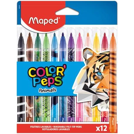 MAPED Color"Peps Animals 12 db-os filctoll készlet 