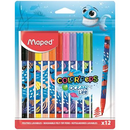 MAPED Color' Peps Ocean Life 12 db-os filctoll készlet 