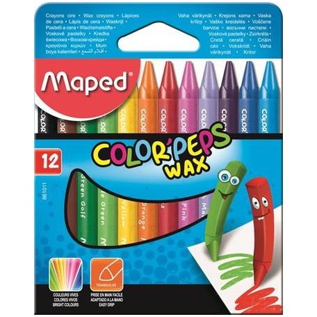 MAPED Color Peps Wax 12 db-os zsírkréta készlet 