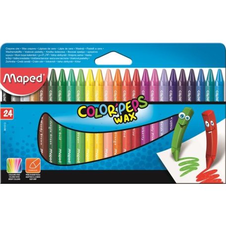 MAPED Color Peps Wax 24 db-os zsírkréta készlet 