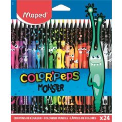   MAPED Color Peps Monster 24 db-os háromszögletű színes ceruza készlet 