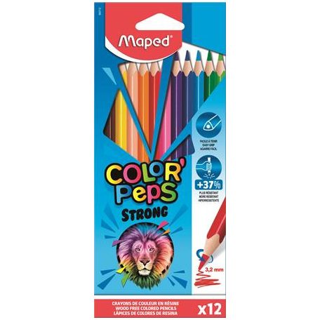 MAPED Color Peps Strong 12 db-os háromszögletű színes ceruza készlet 