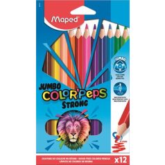   MAPED Jumbo Color Peps Strong 12 db-os háromszögletű színes ceruza készlet 