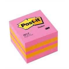   3M POST-IT papír öntapadó jegyzettömb 400 lap, 51x51 mm, pink