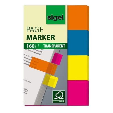 SIGEL 614 műanyag jelölőcímke, 4x40 lap, 20x50mm 