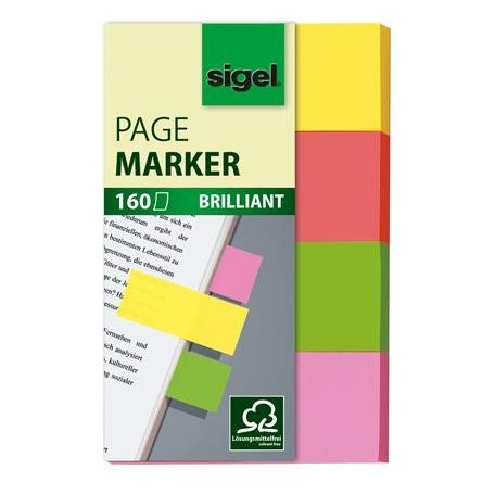 SIGEL Multicolor papír jelölőcímke, 4x40 lap, 20x50mm 