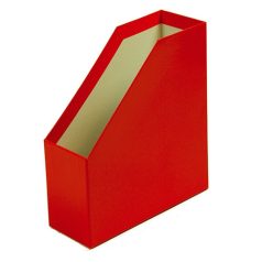 Merevfalú karton Iratpapucs 9 cm gerinccel - piros