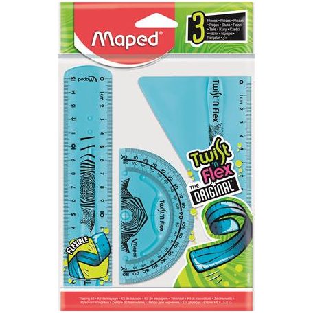 MAPED Twist'n Flex törhetetlen műanyag vonalzó, 3 db-os, kicsi